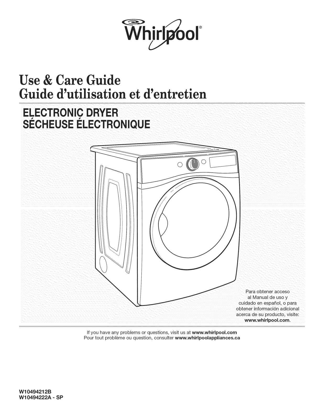 Whirlpool WGD94HEAC0 Owner’s Manual