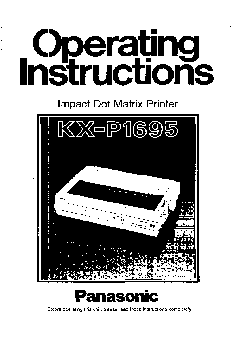 Panasonic KX-P1695 User Manual
