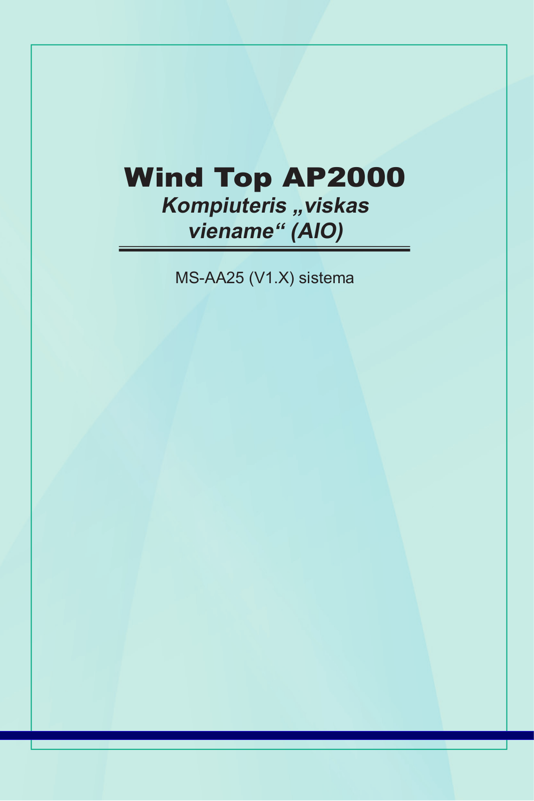 Msi WIND TOP AP2000 User Manual