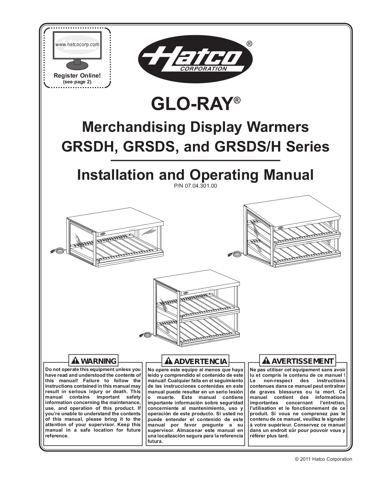 Hatco GRSDH-30HWD Installation Manual