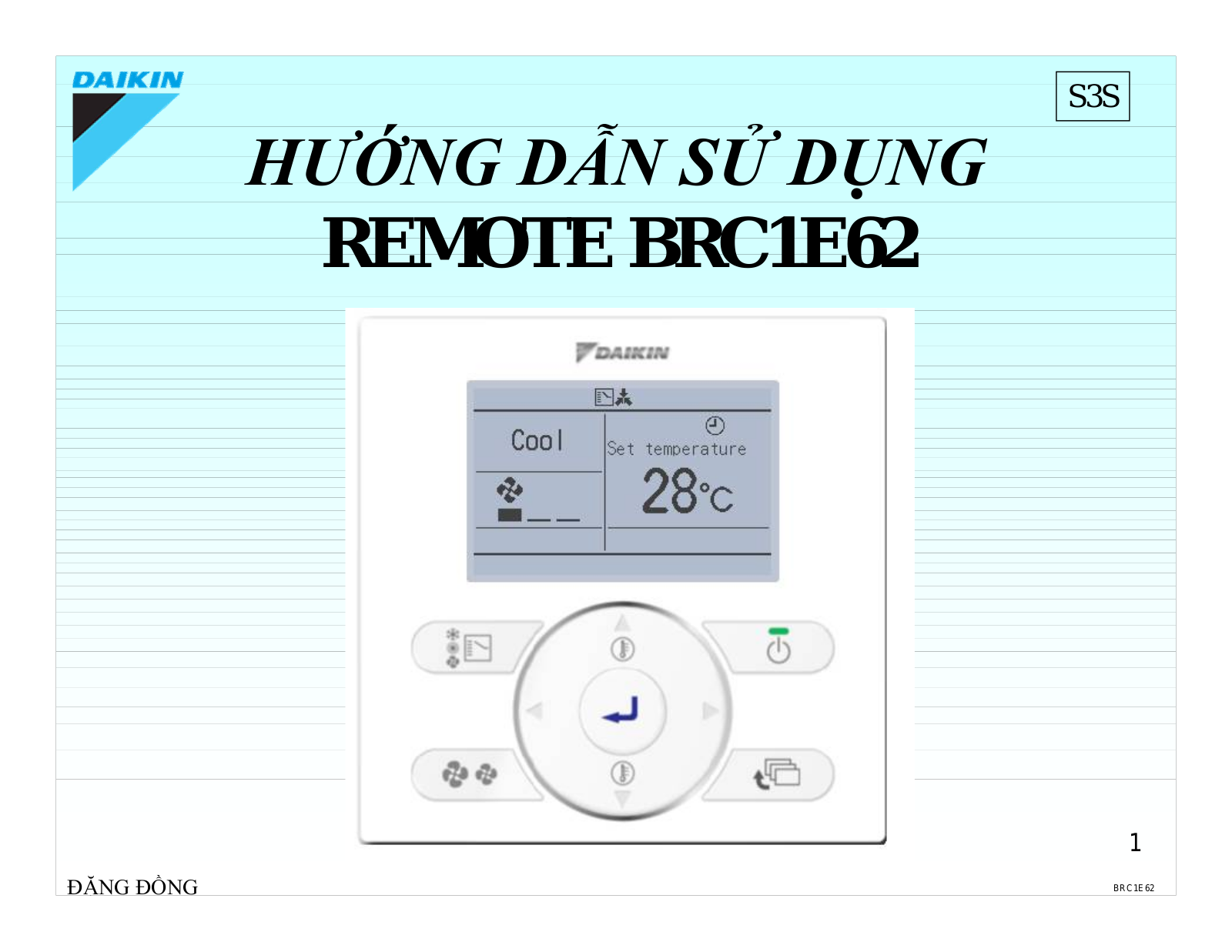 Daikin BRC1E62 User Manual