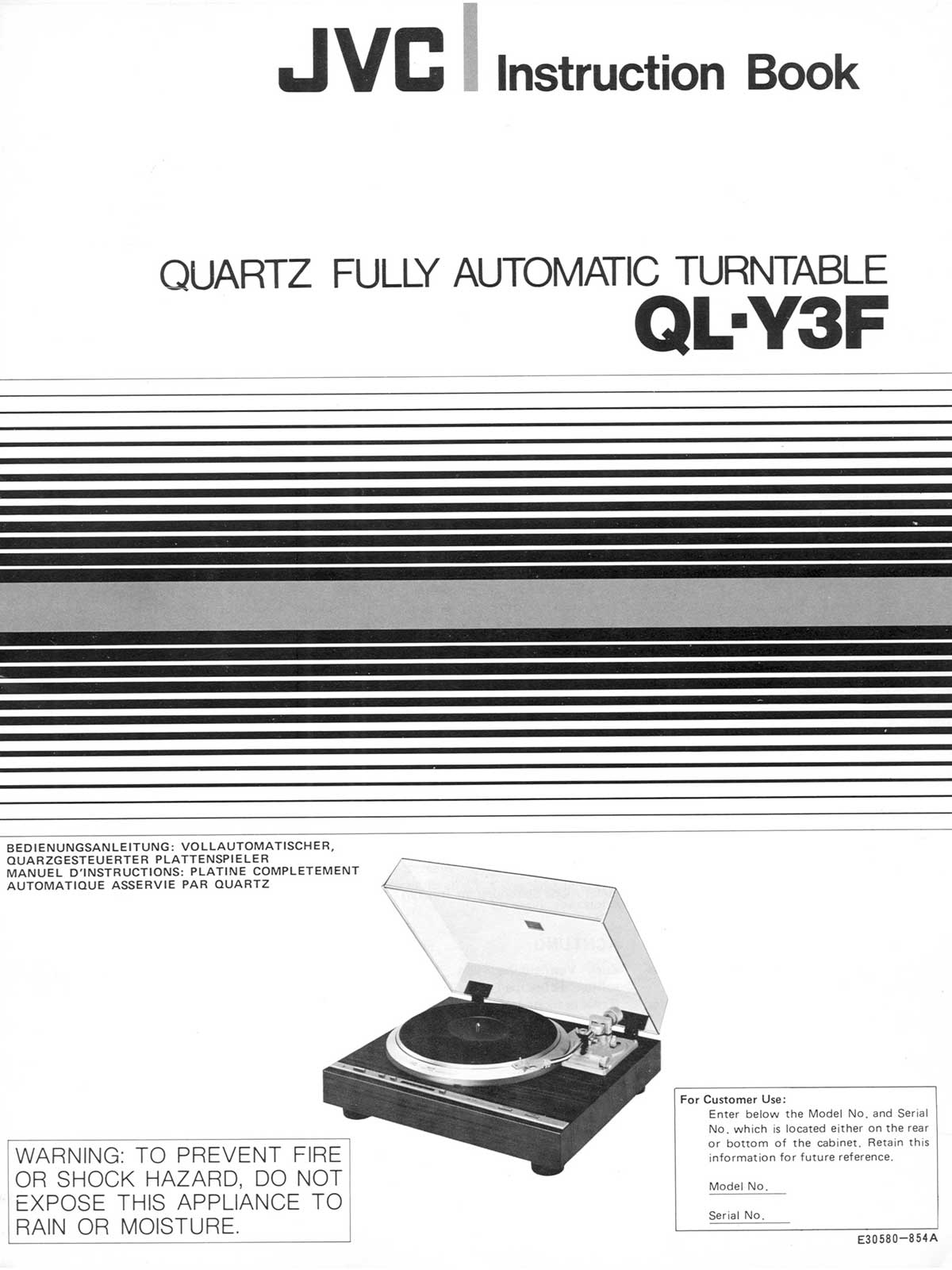 JVC QLY-3-F Owners manual
