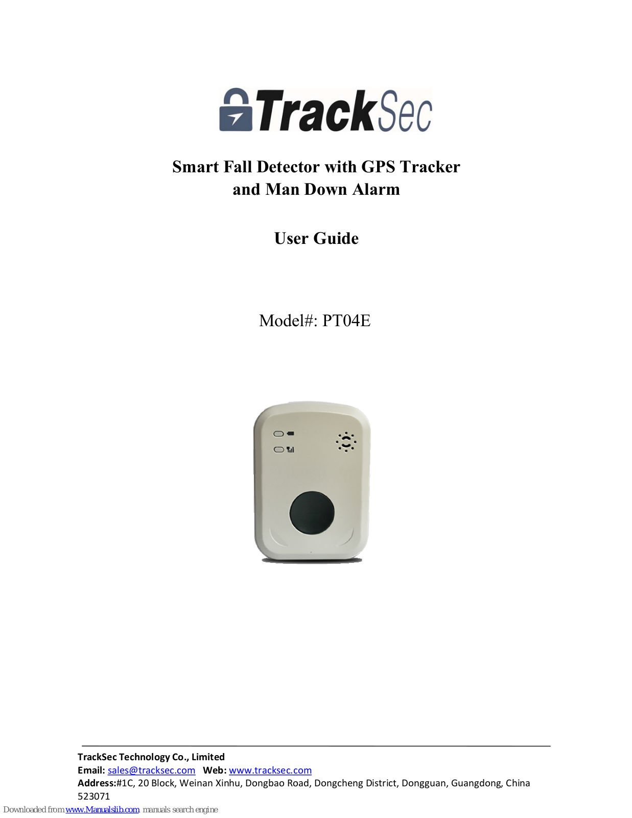 TrackSec PT04E User Manual