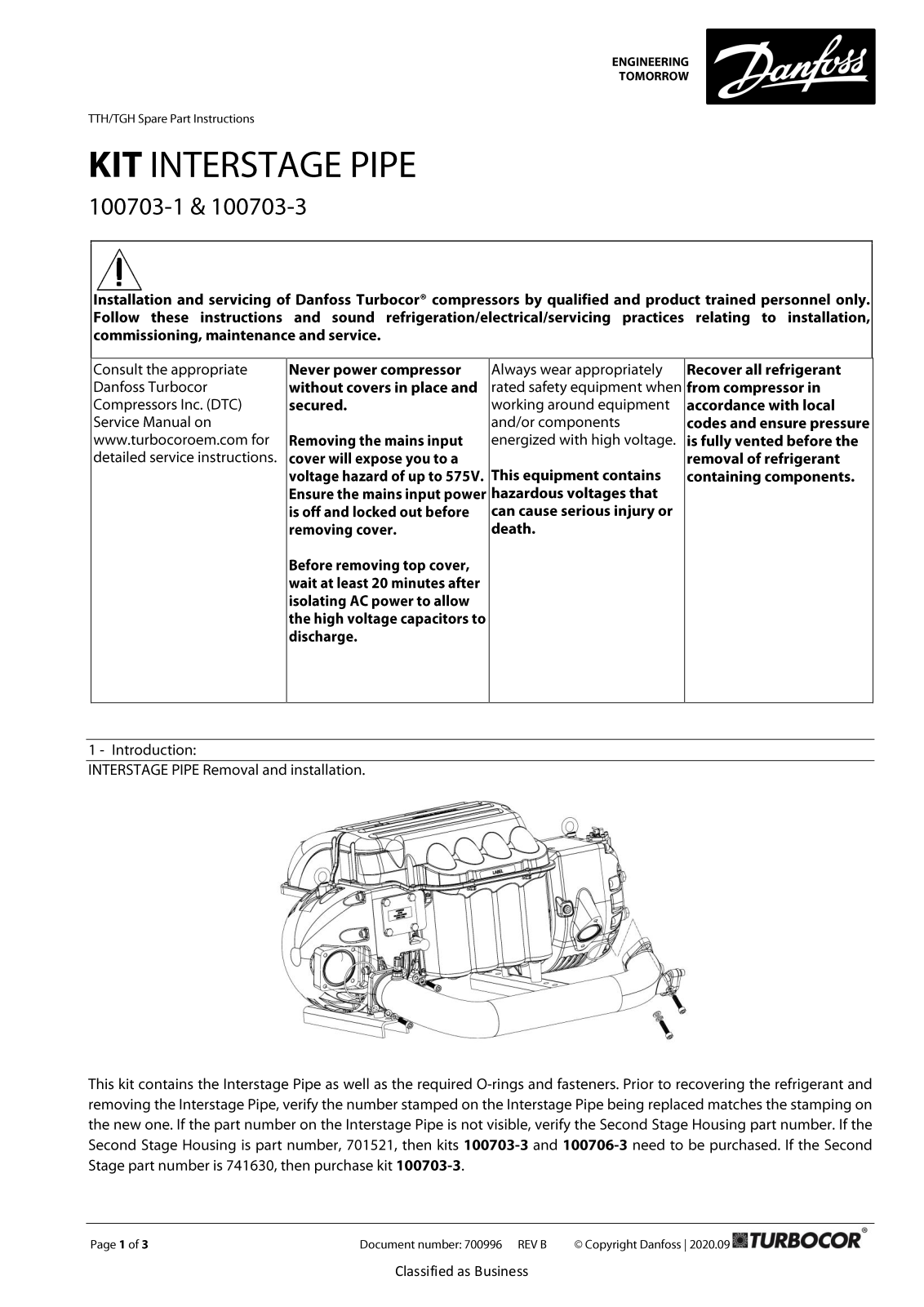 Danfoss 100703-1, 100703-3 Service guide