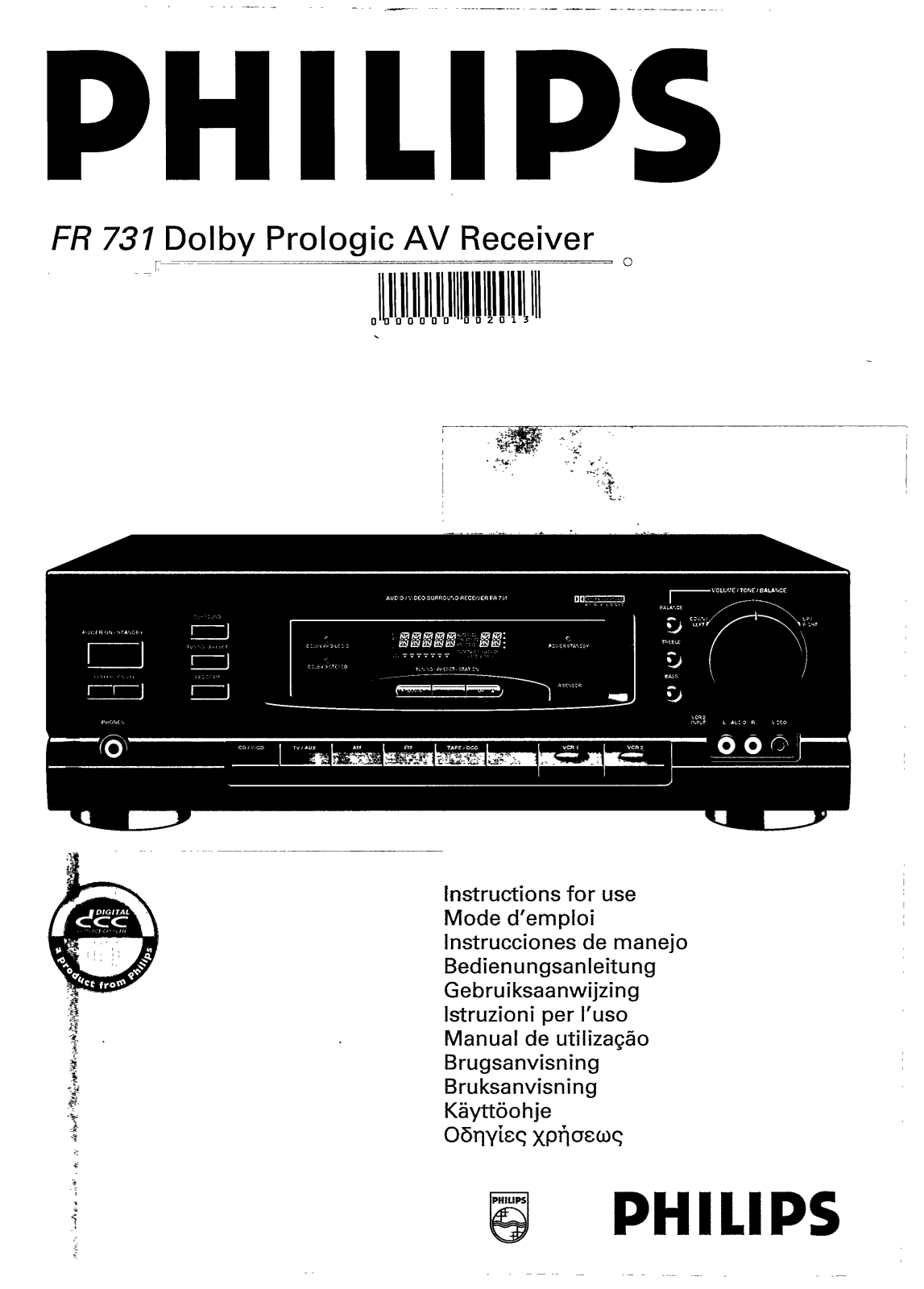 Philips FR731S/P01, FR731/17, FR731/00 User Manual