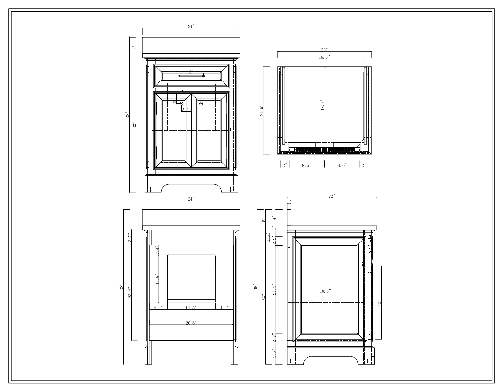 Three Posts™ TRPT5607 Dimensions - ManualMachine.com