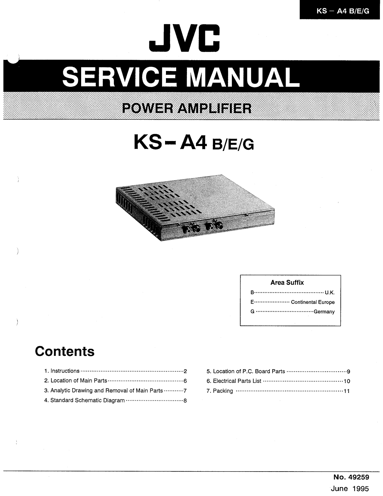 JVC KS-A4B, KS-A4E, KS-A4G Service Manual