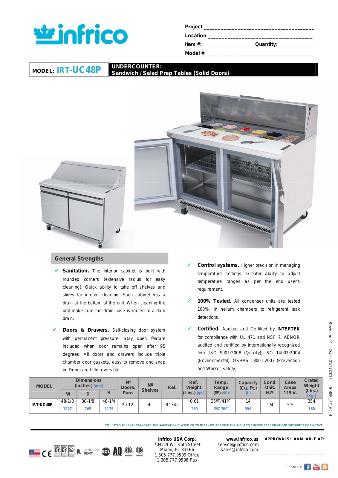 Infrico IRT-UC48P User Manual