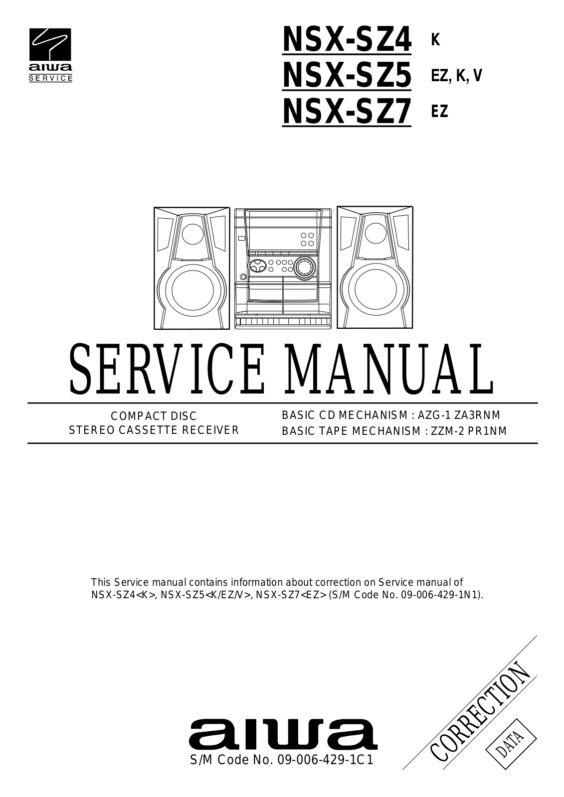 Aiwa NSX-SZ4, NSX-SZ5, NSX-SZ7 Service Manual