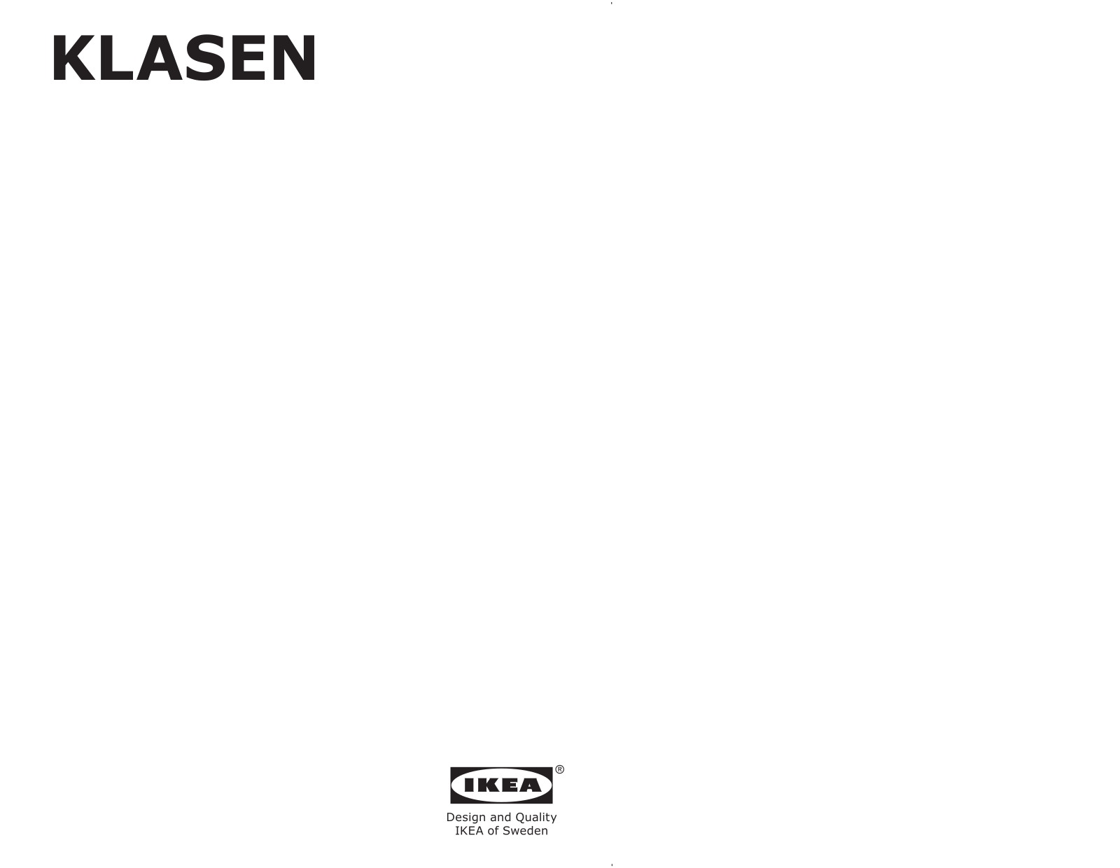 IKEA KLASEN User Manual