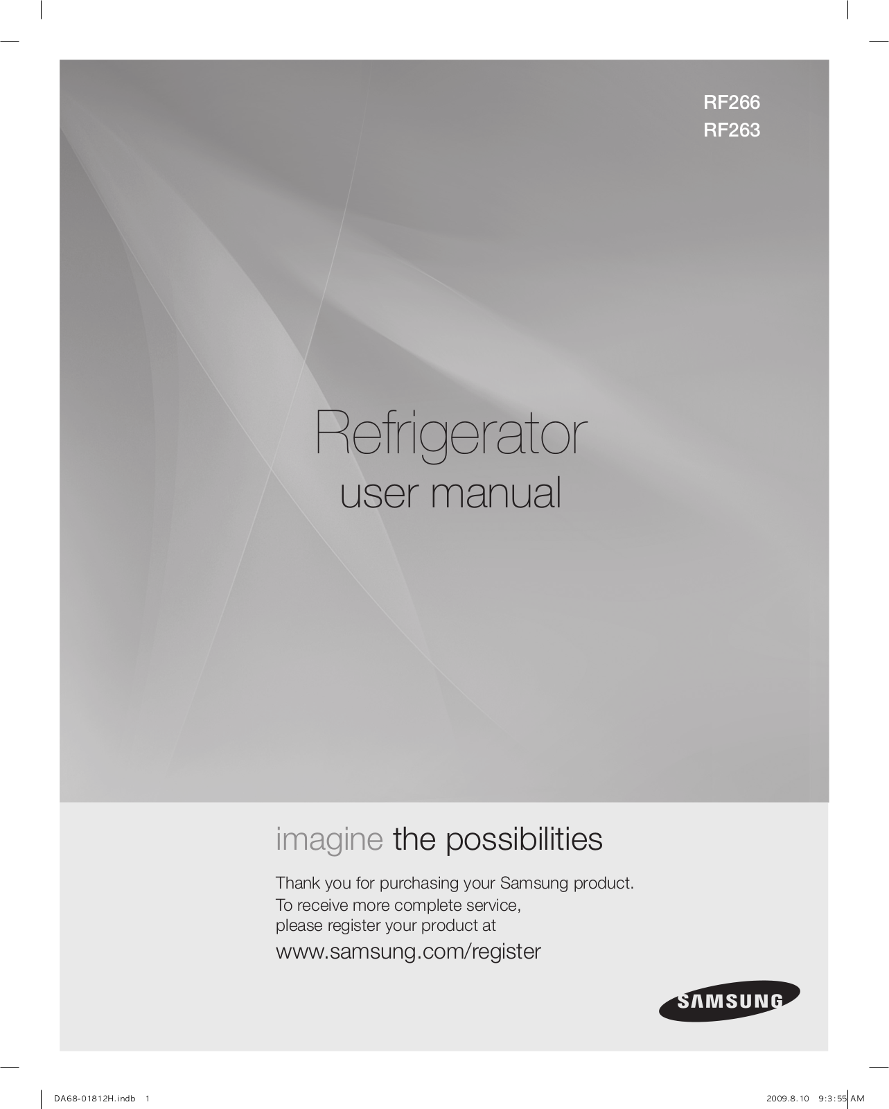 SAMSUNG RF265ABWP, RF265ABPN, RF263AERS User Manual