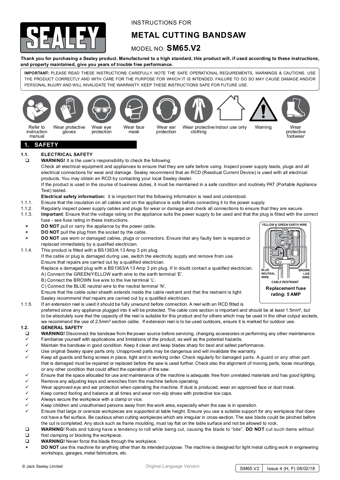Sealey SM65.V2 Instructions Manual - ManualMachine.com
