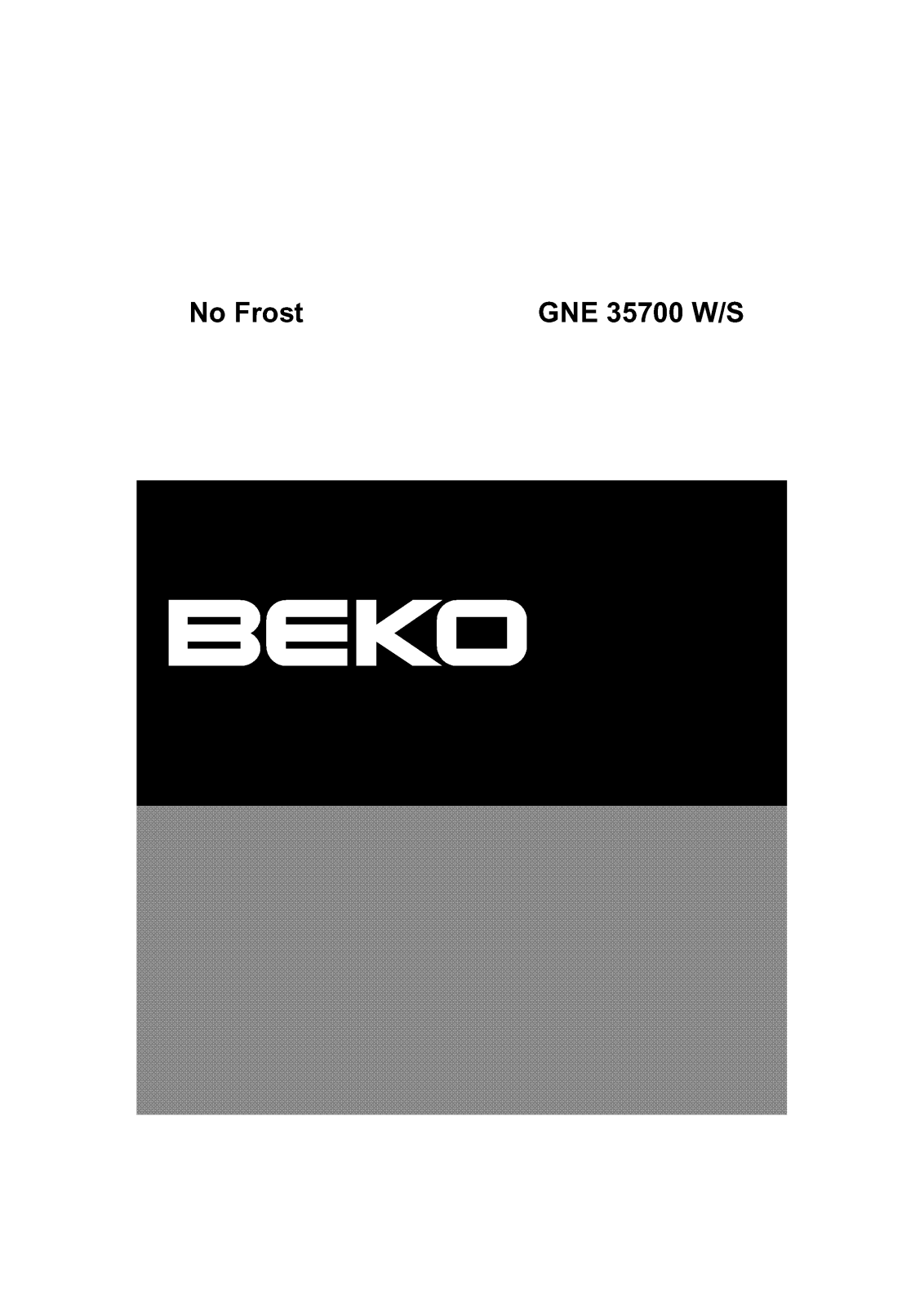 Beko GNE 35700 S User Manual