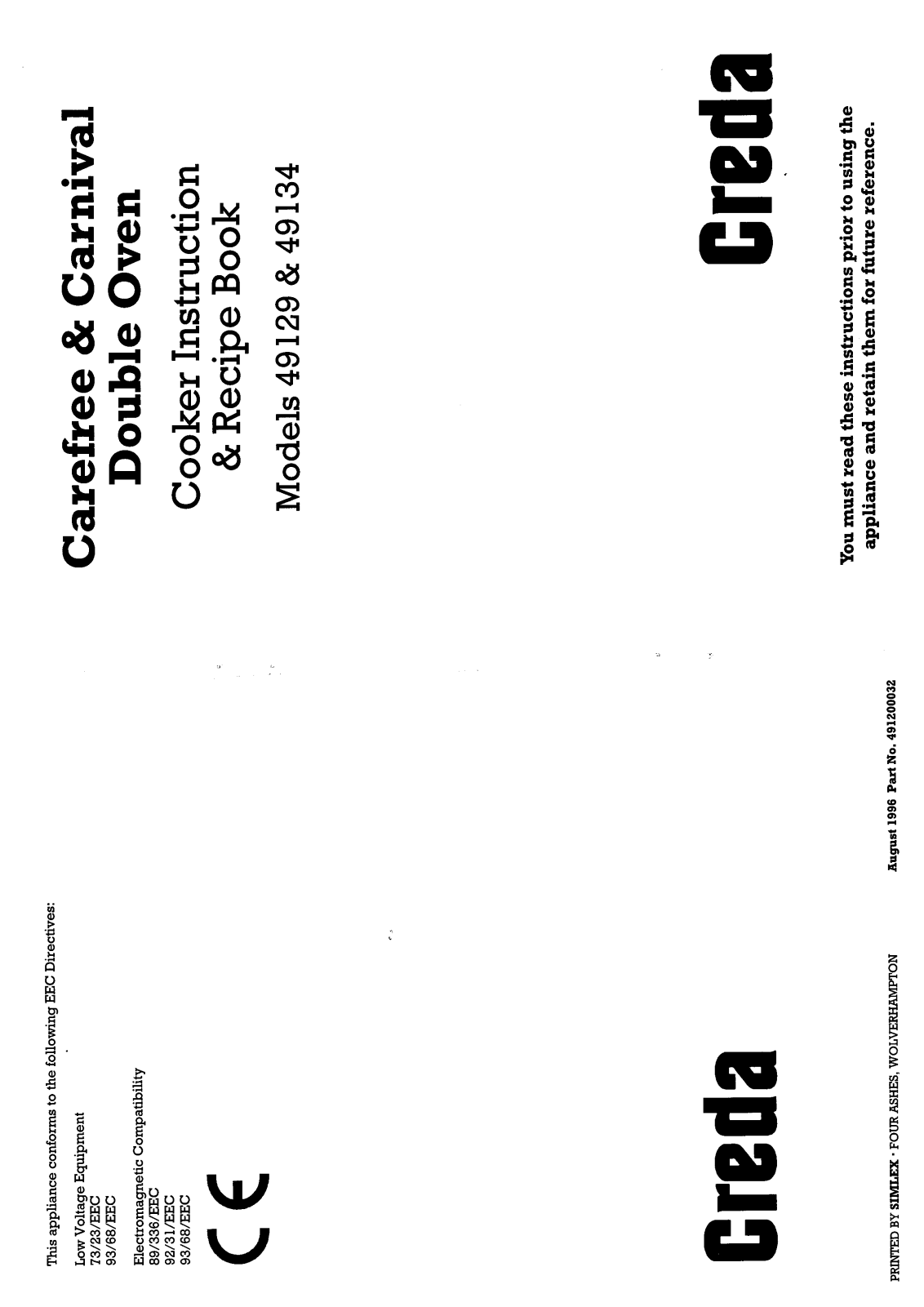 Creda HB49134 User Manual