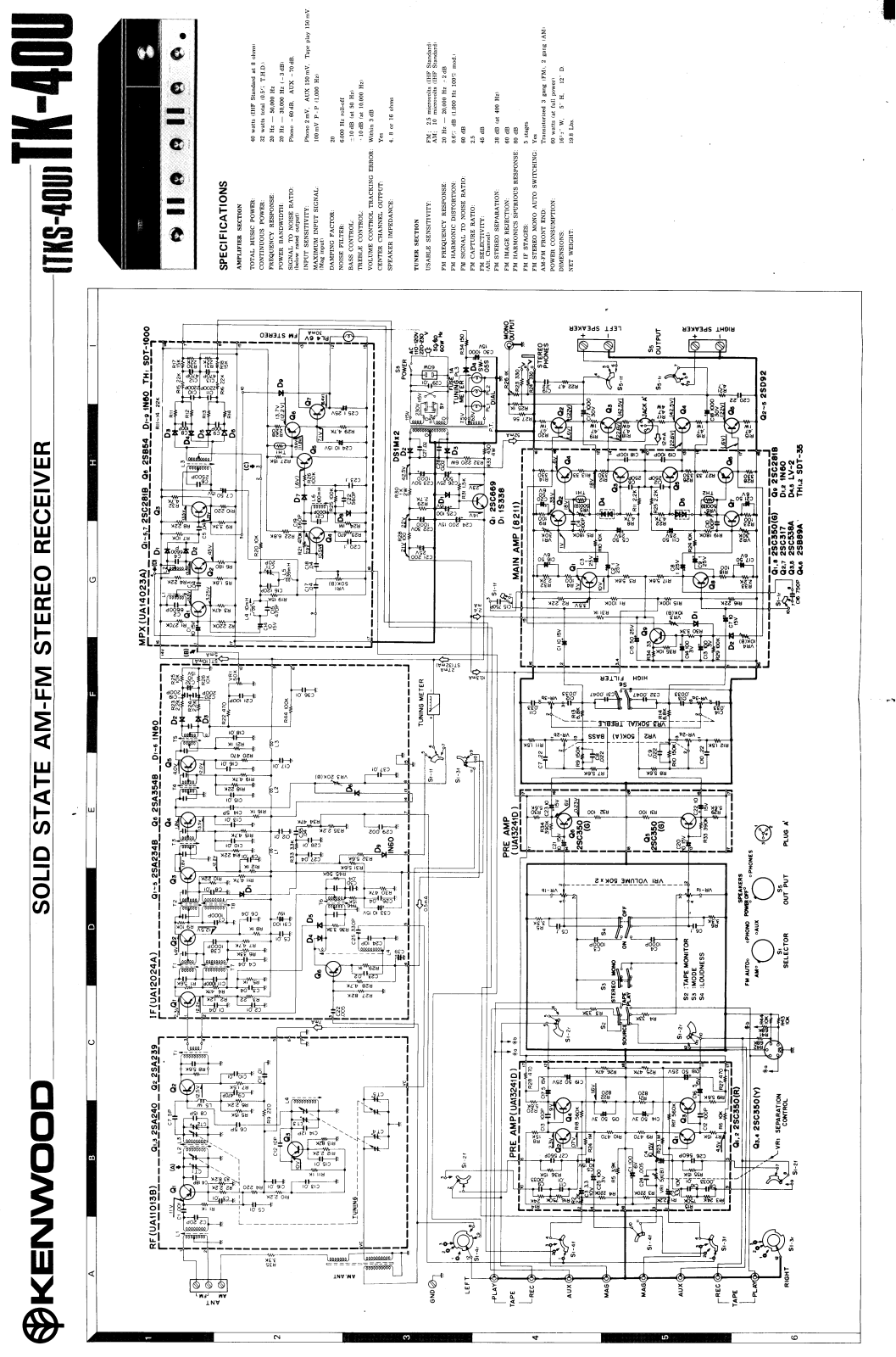 Kenwood TKS-40-U Schematic