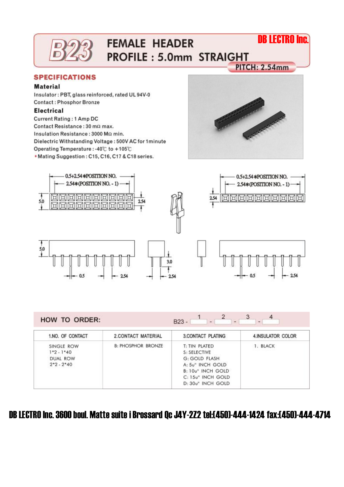 DB LECTRO B23 User Manual