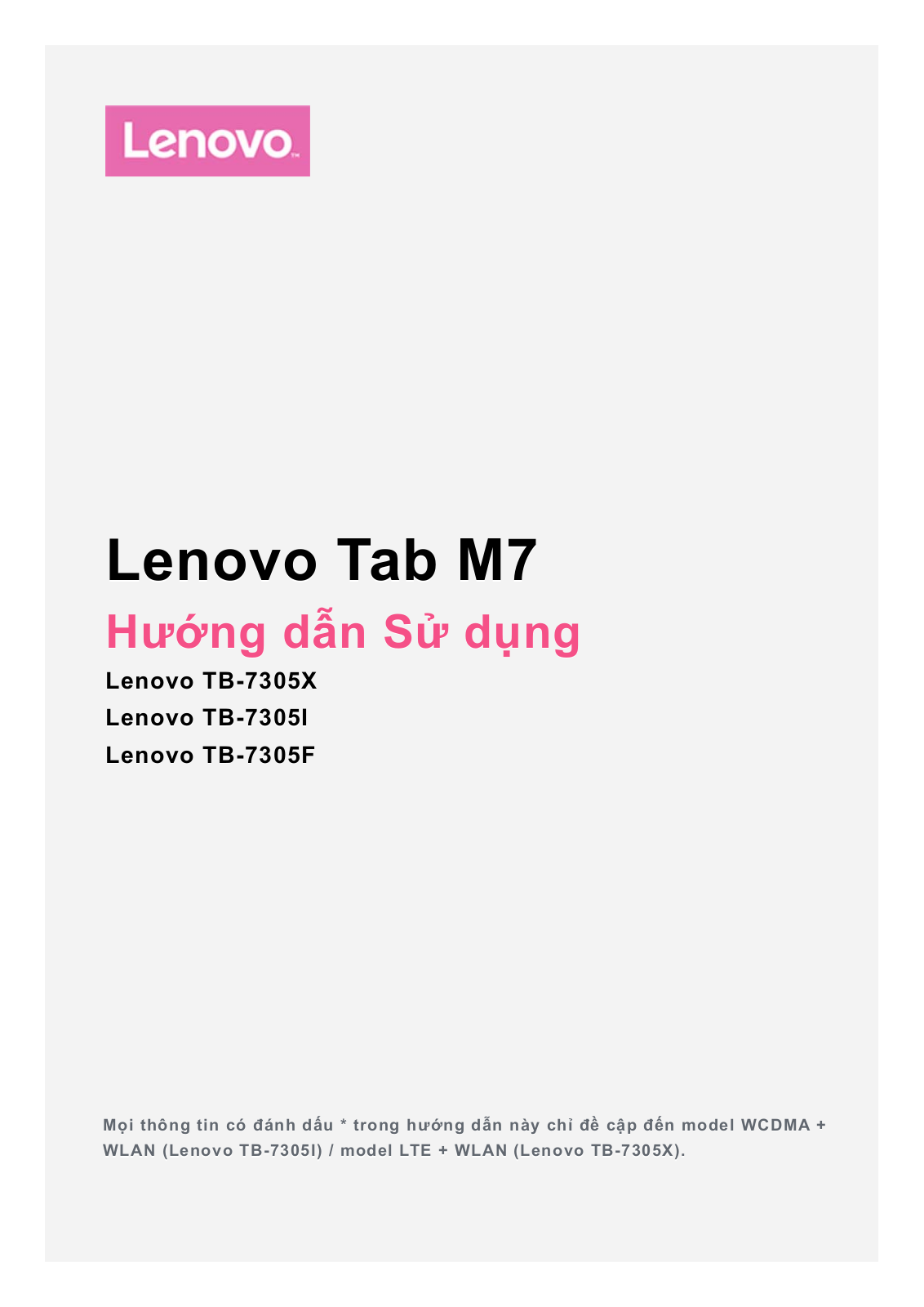 Lenovo Tab M7 User Guide