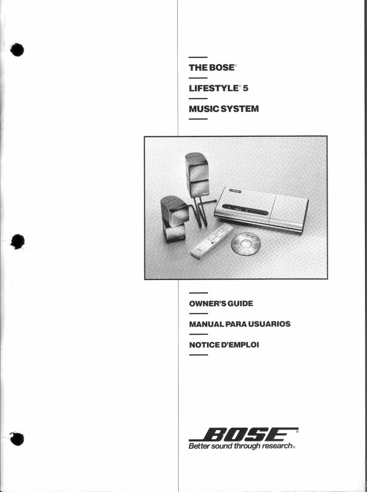 Bose Lifestyle 5 Owner's Manual