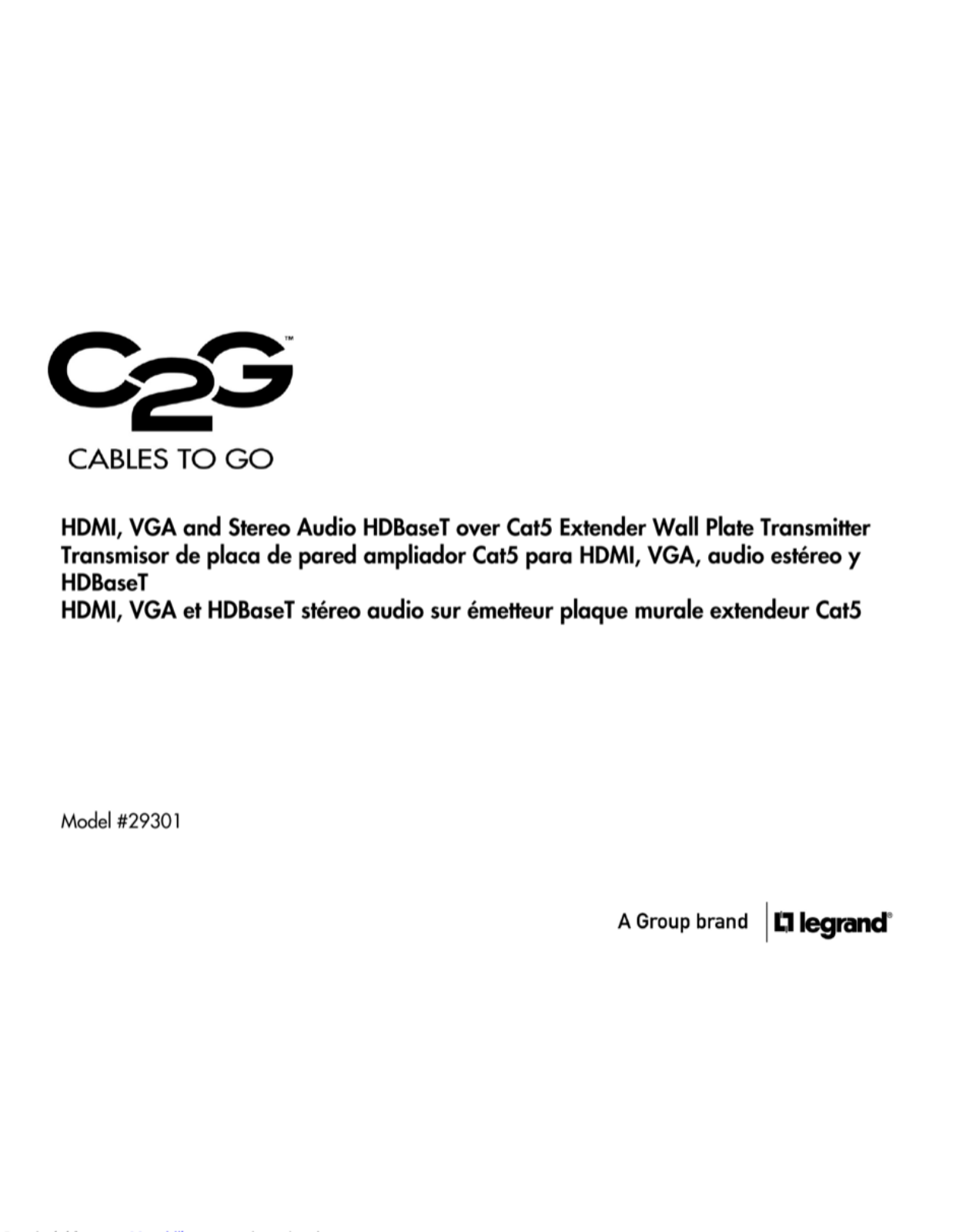 C2G 29301 User Manual