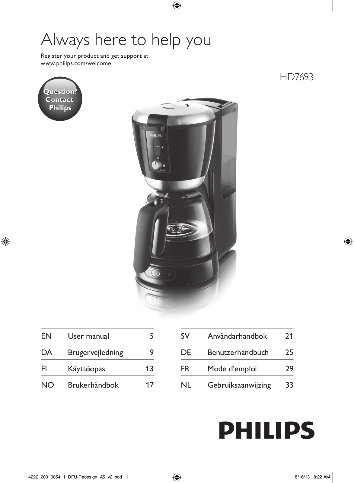 Philips HD7693 User Manual