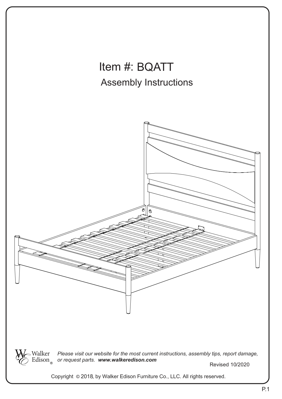 Walker edison BQATT Assembly Instructions - ManualMachine.com