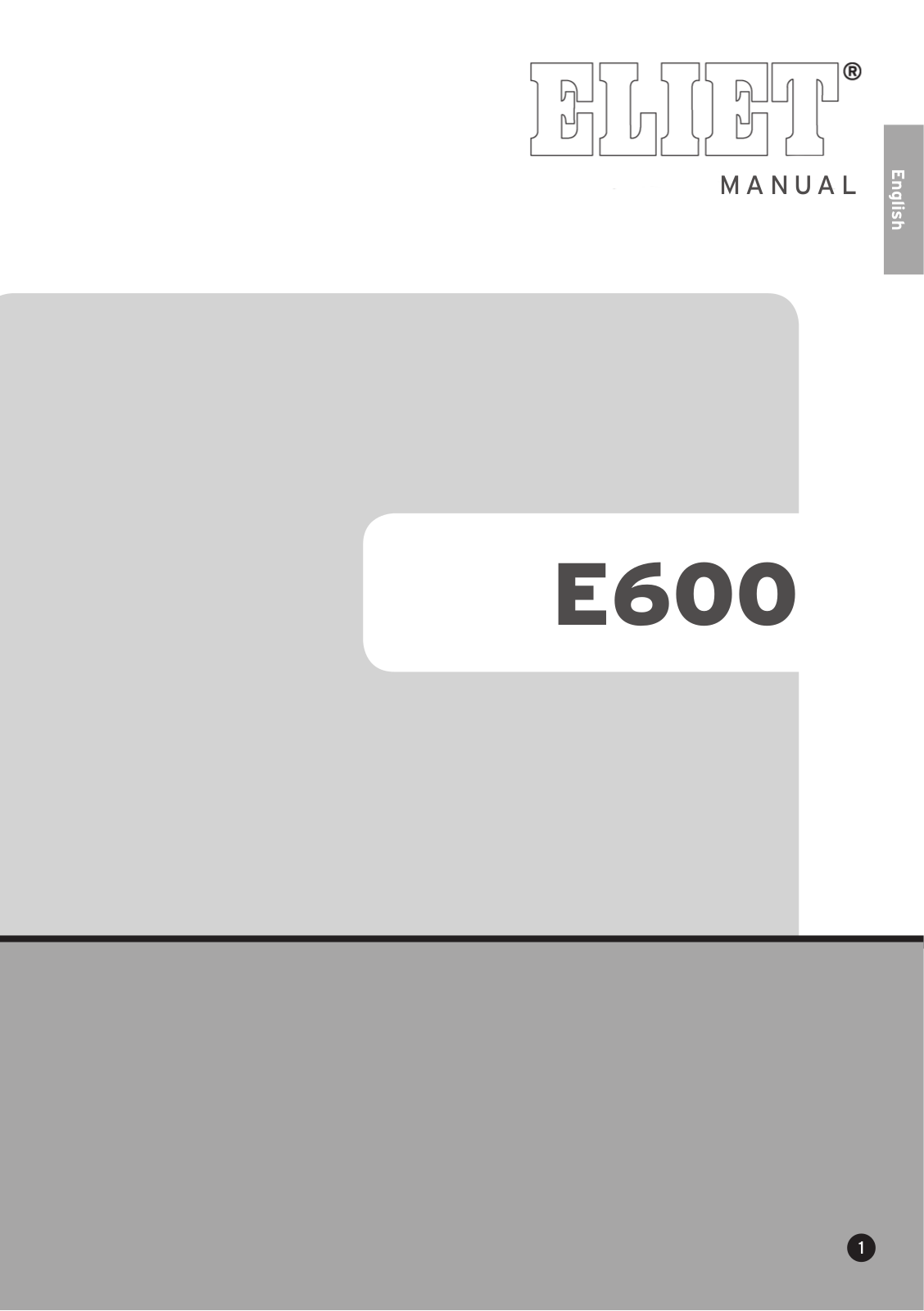 Eliet E600 User Manual - ManualMachine.com