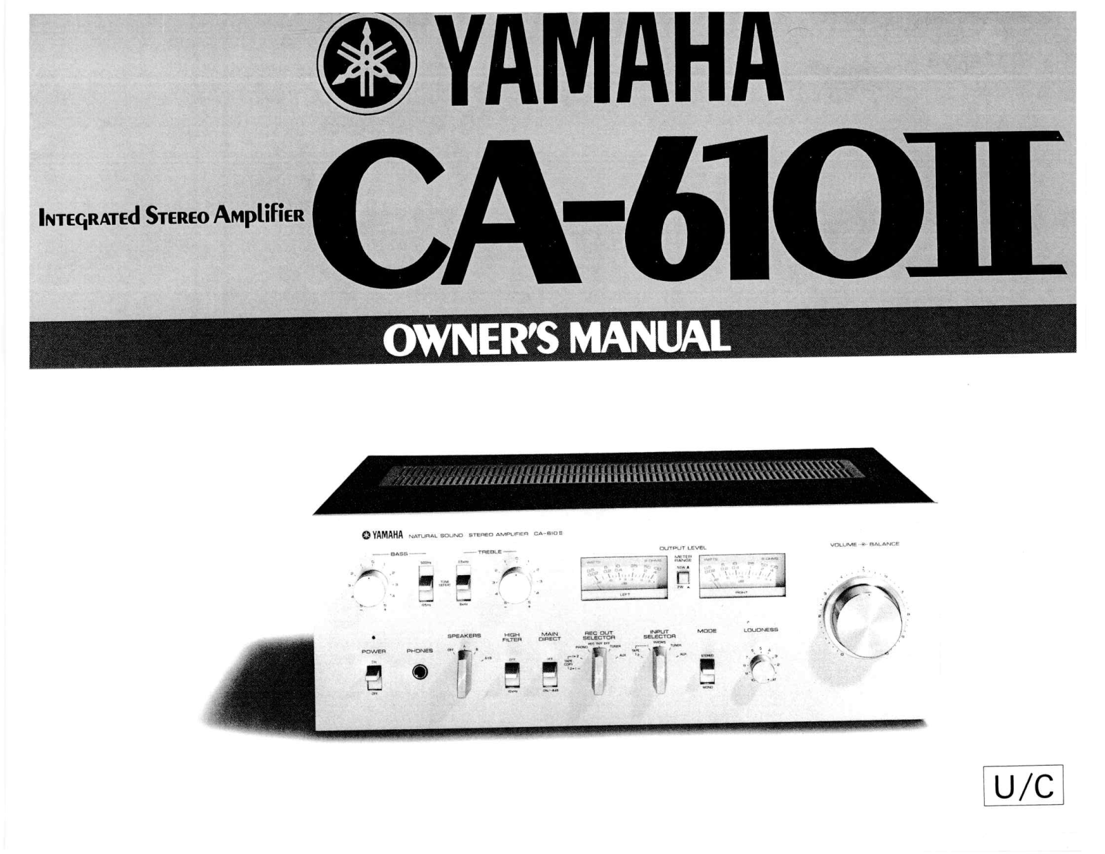 Yamaha CA-610 Mk2 Owners manual