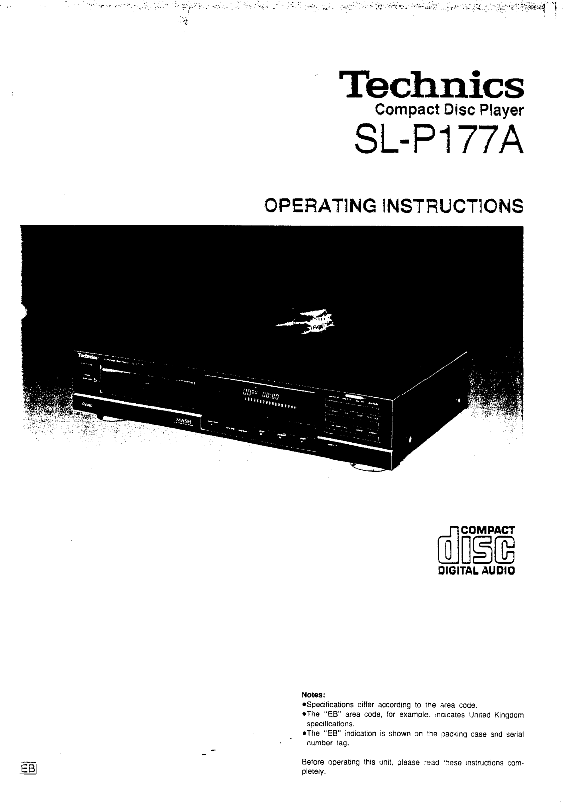Panasonic SL-P177A User Manual