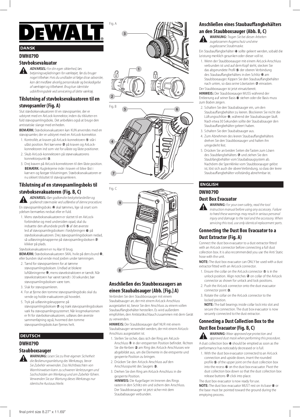 DeWalt DWH079D Instruction Manual