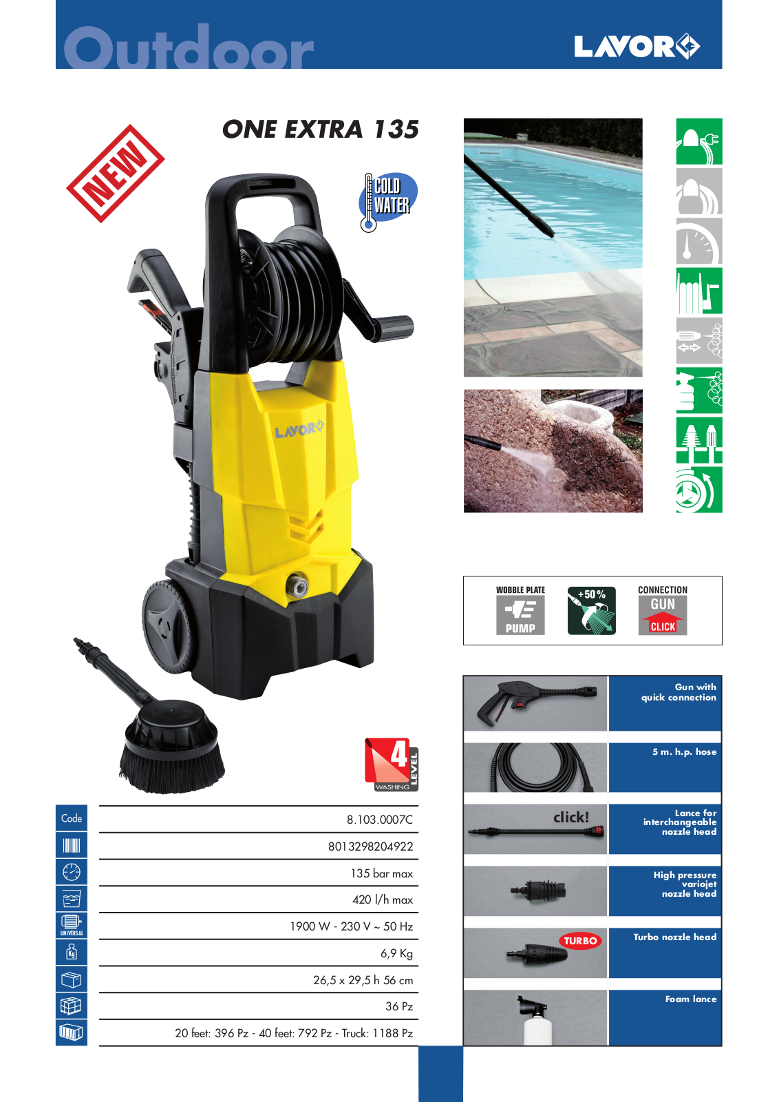 LAVOR One Extra 135 Datasheet - ManualMachine.com