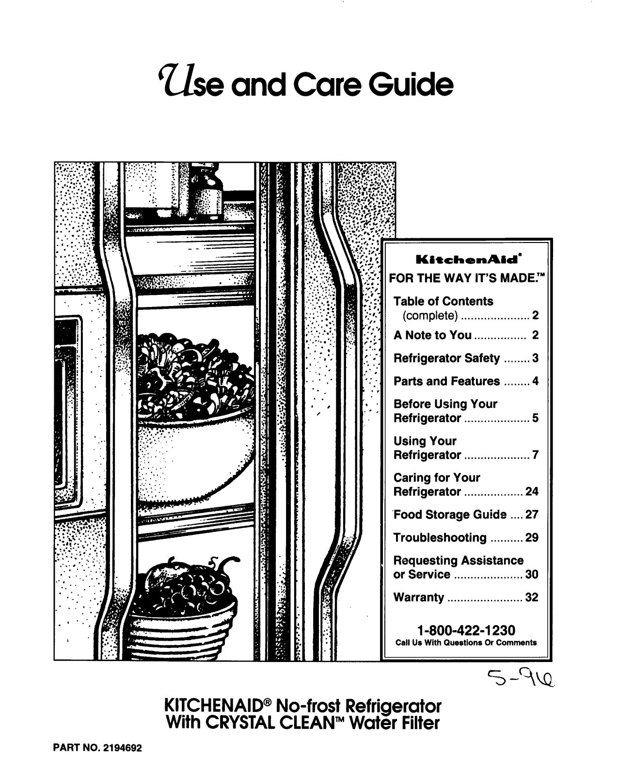 KitchenAid 2194692 User Manual