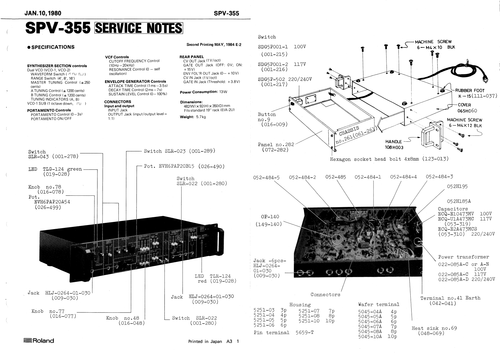 Roland SPV-355 Service Manual