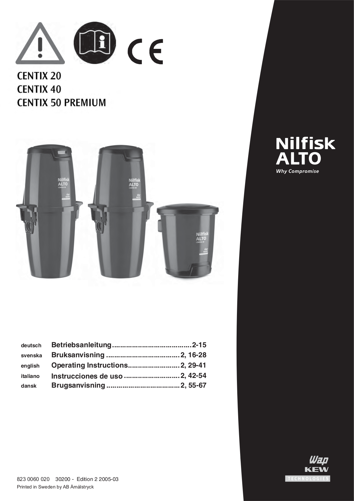 Nilfisk-ALTO Centix 40 User Manual