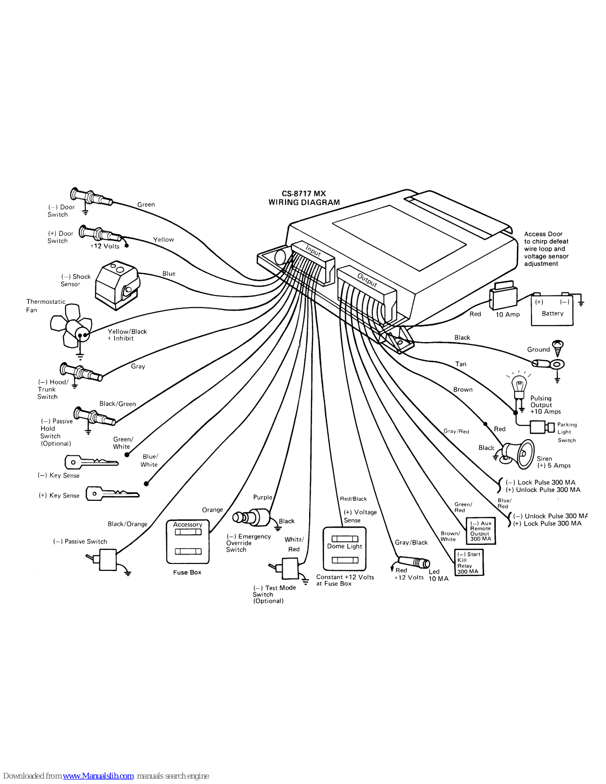 CrimeStopper CS-8717 Wiring Diagram