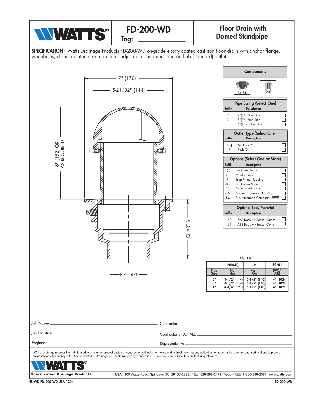 Watts FD-200-WD User Manual - ManualMachine.com