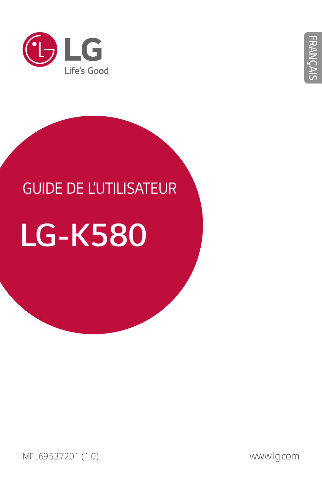 LG LGK580 User manual