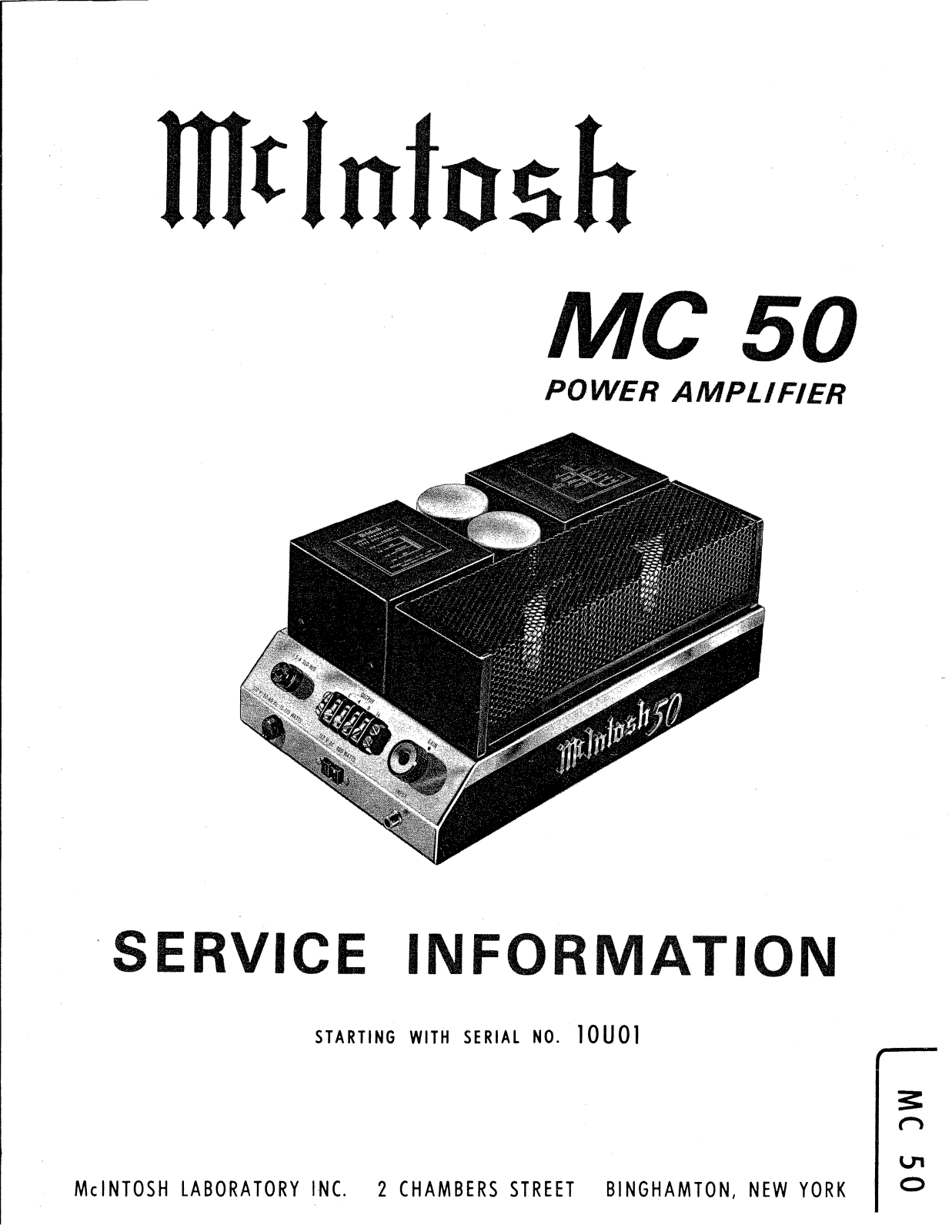 McIntosh MC-50 Service manual