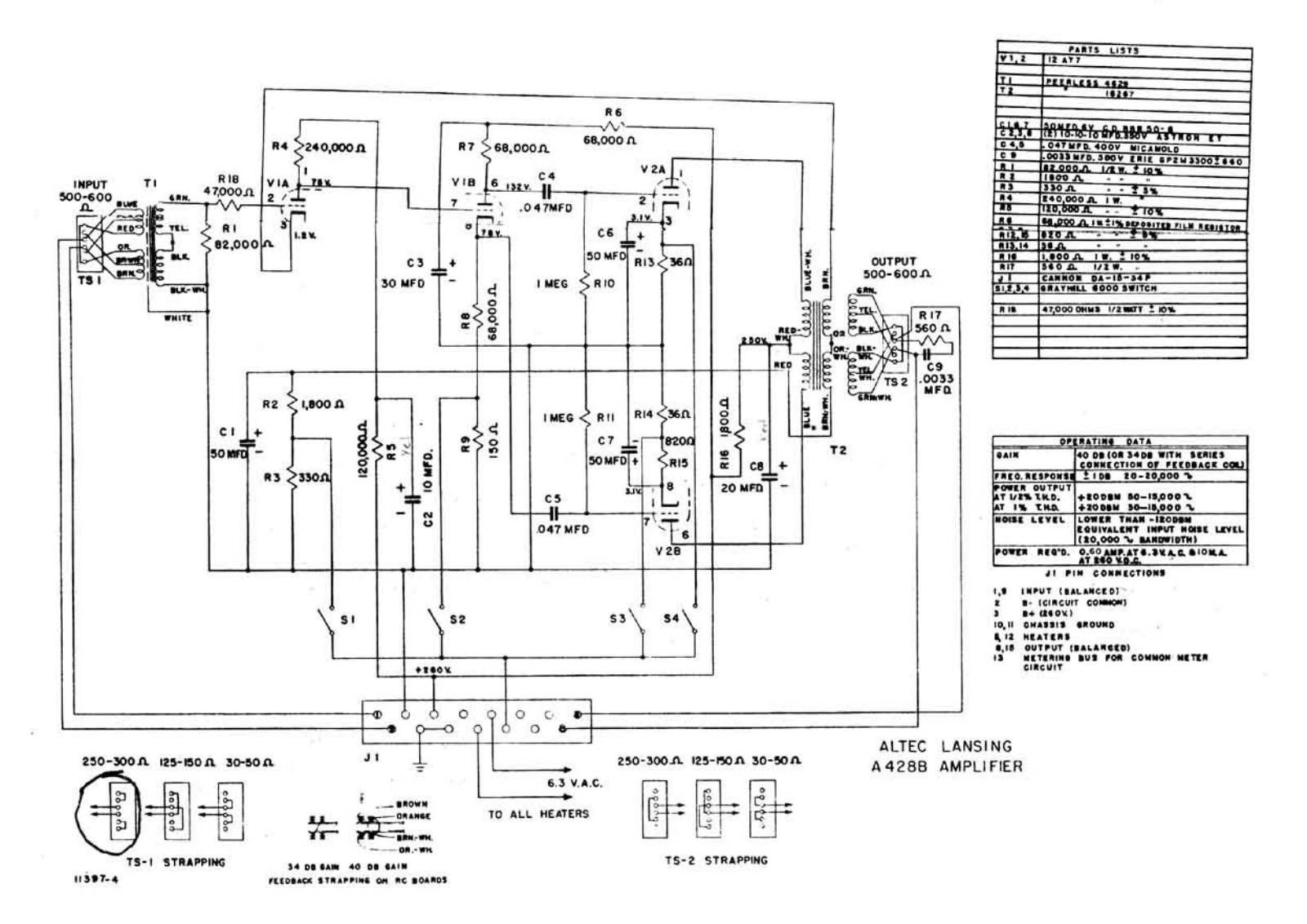 Altec Lansing 428B Schematic