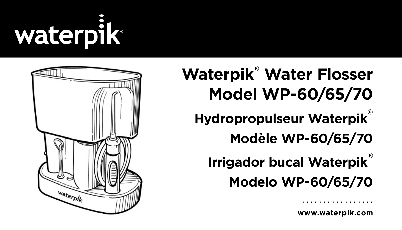 Waterpik WP-70, WP-60, WP-65 User Manual