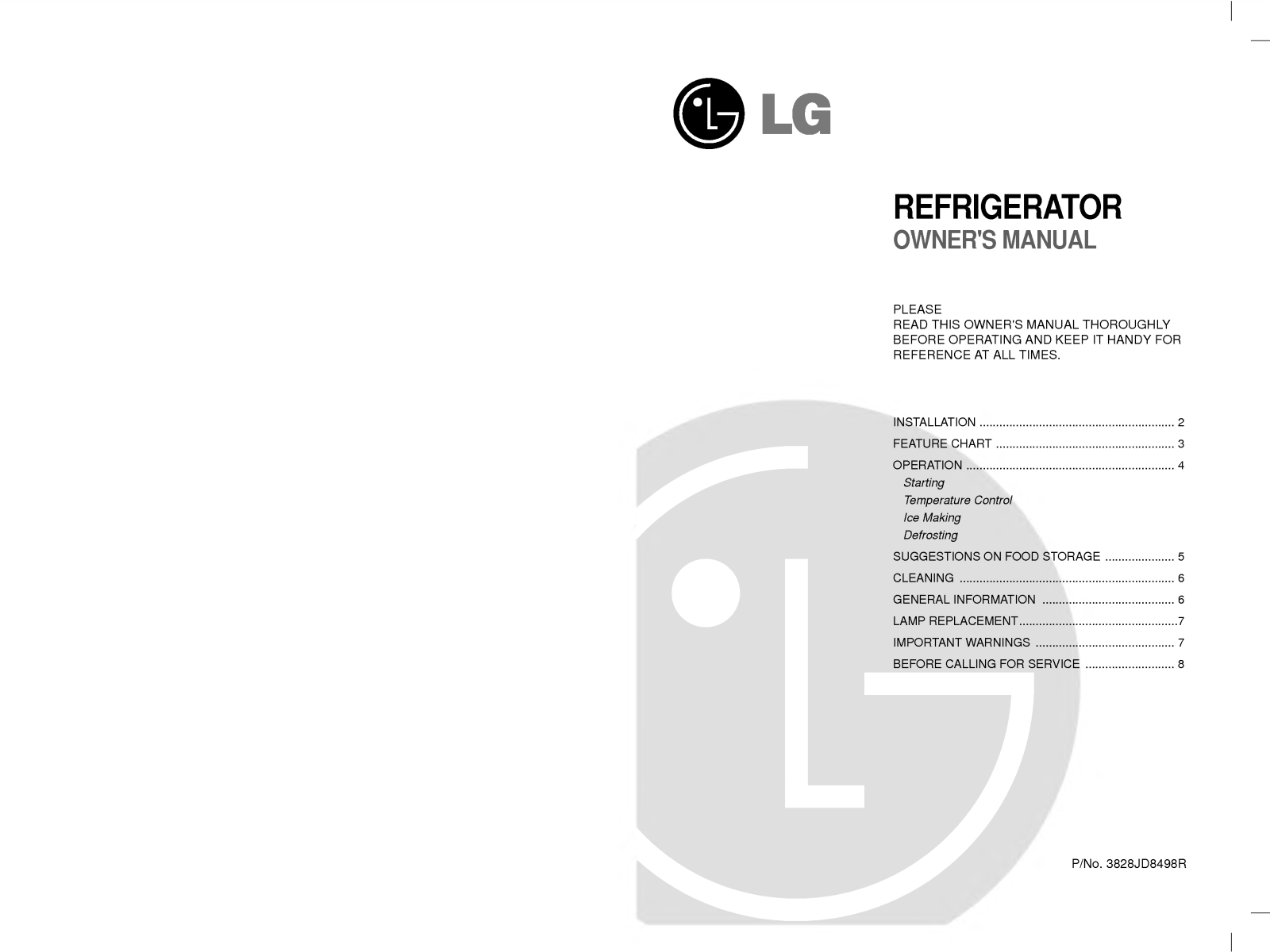 LG GR-051SS.ASWRGAP User Manual