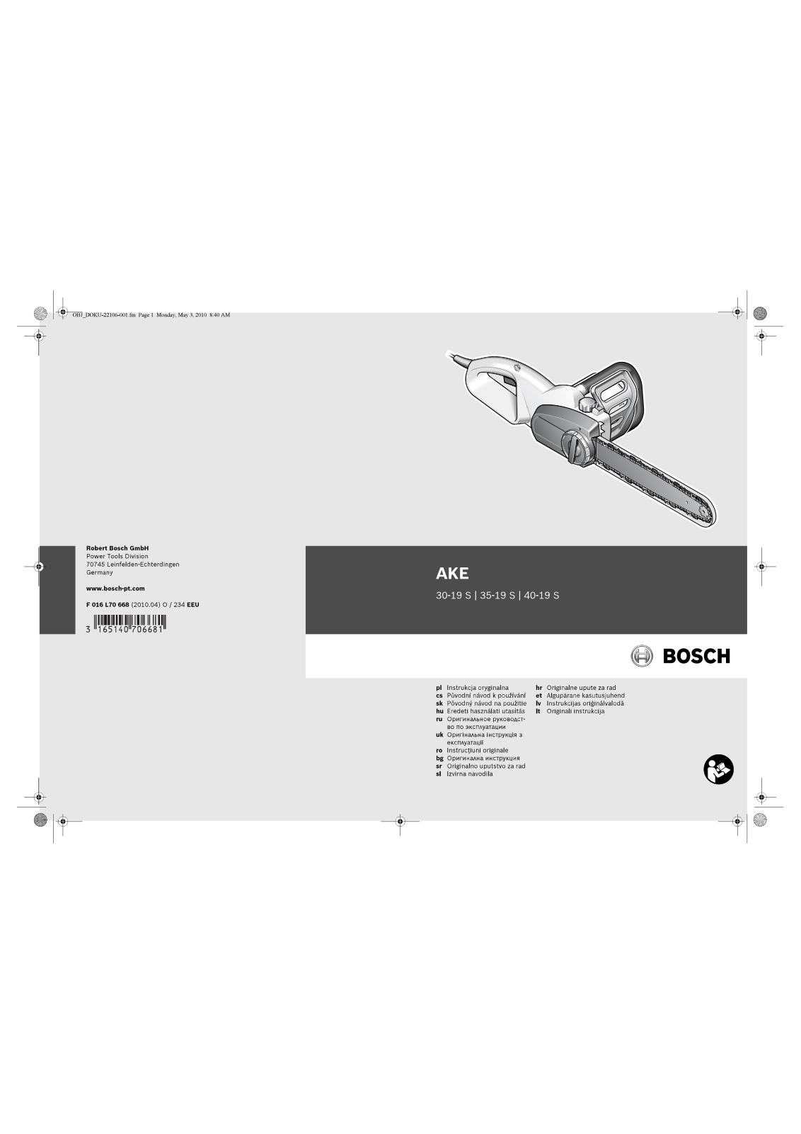 Bosch AKE 35-19 S User Manual