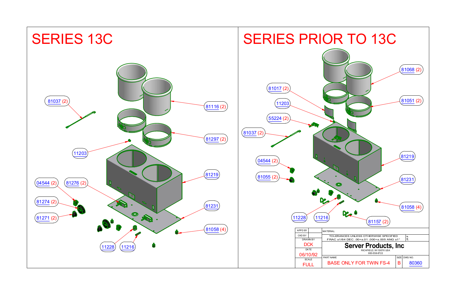 Server 803602 Parts Manual