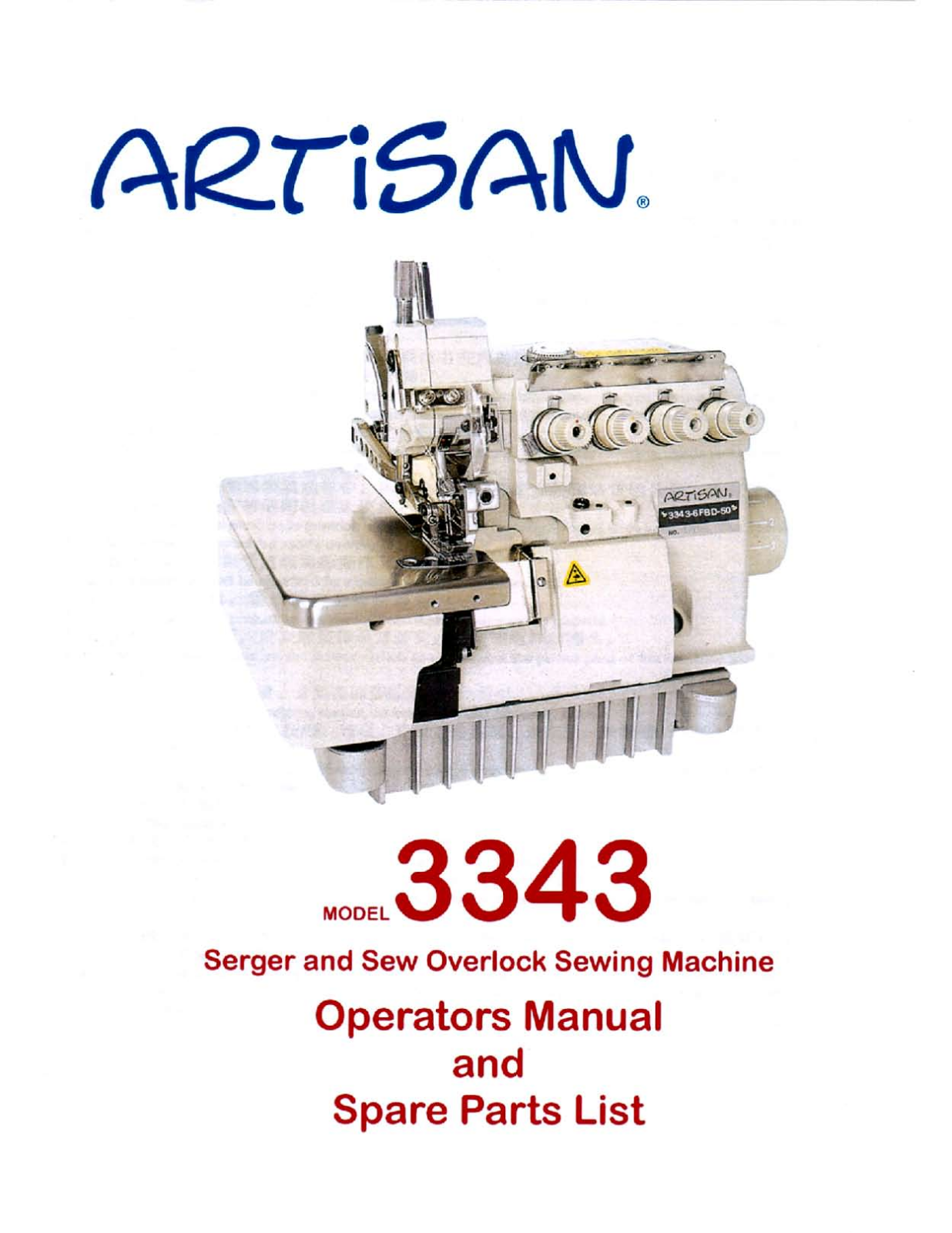 Artisan 3343 Operating Manual