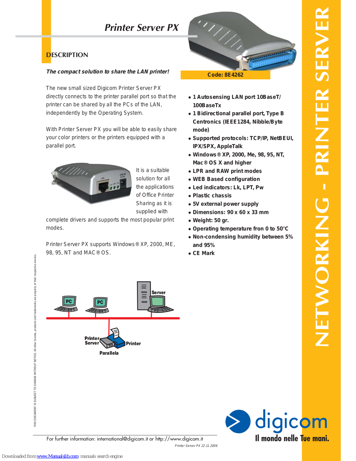 Digicom Printer Server PX Brochure