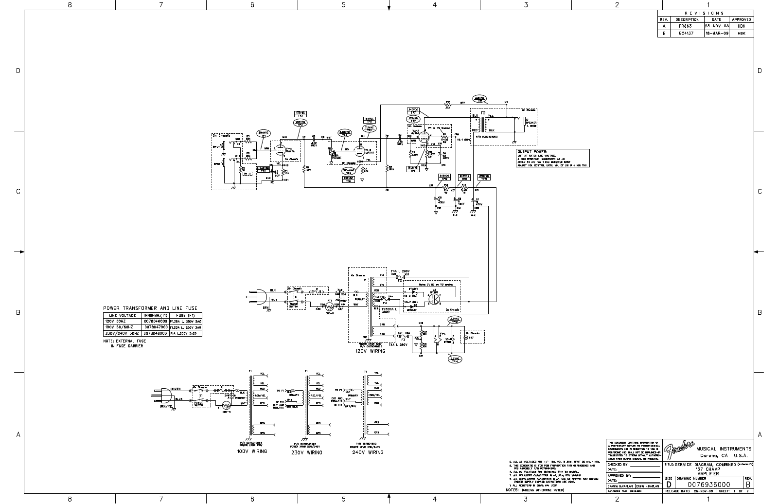 Fender 57-Champ Schematic