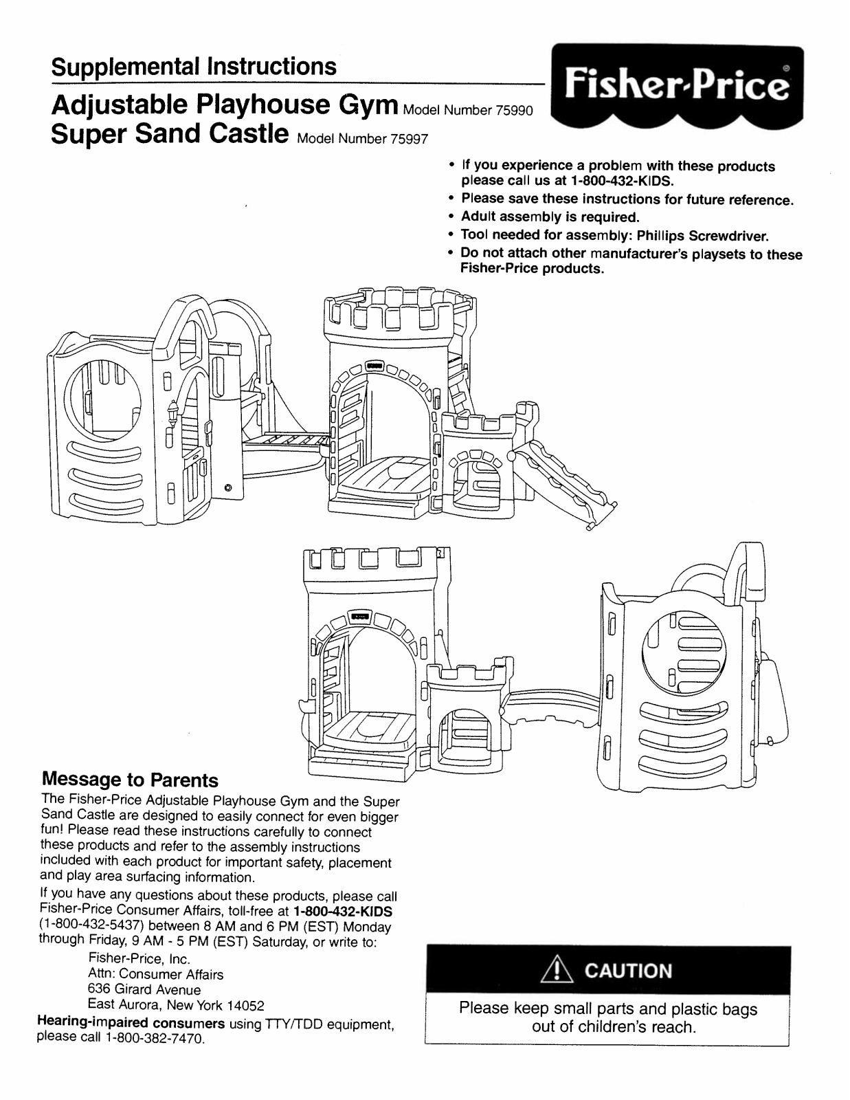 Fisher-Price 75990, 75997 Instruction Sheet