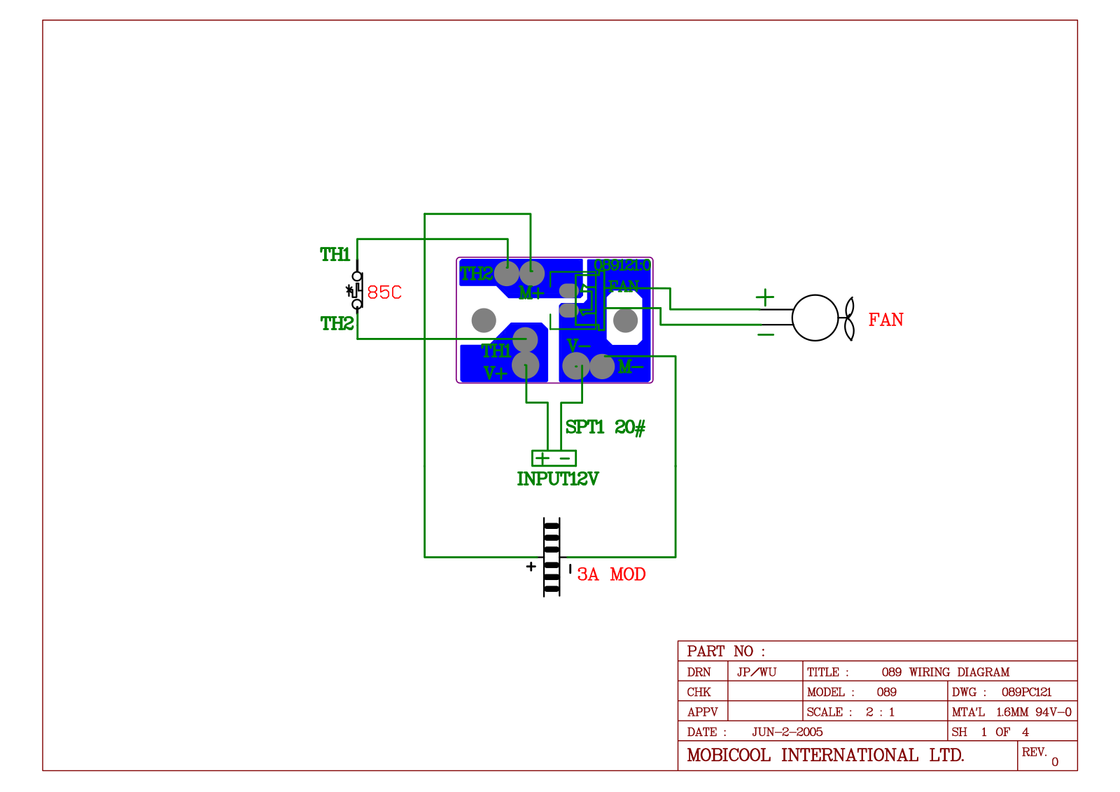 Mobicool 089 wiring diagram