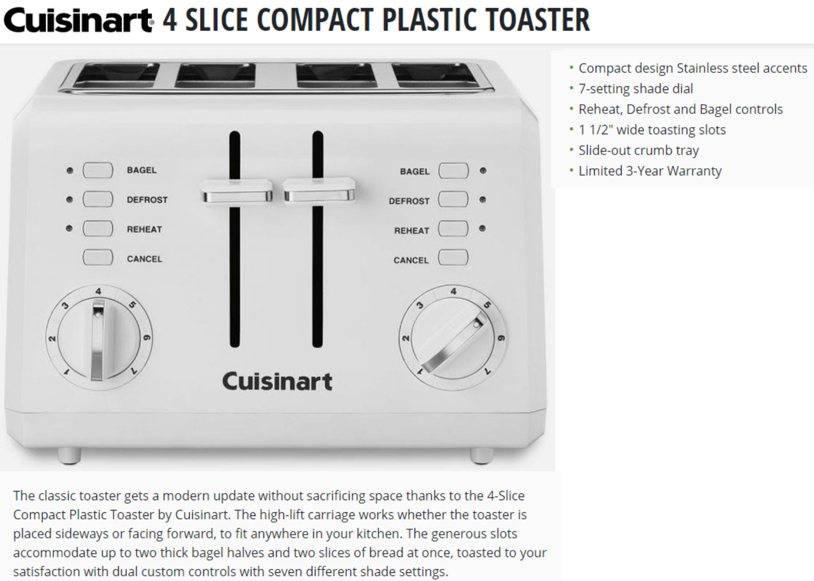 Cuisinart W002192617 Specifications