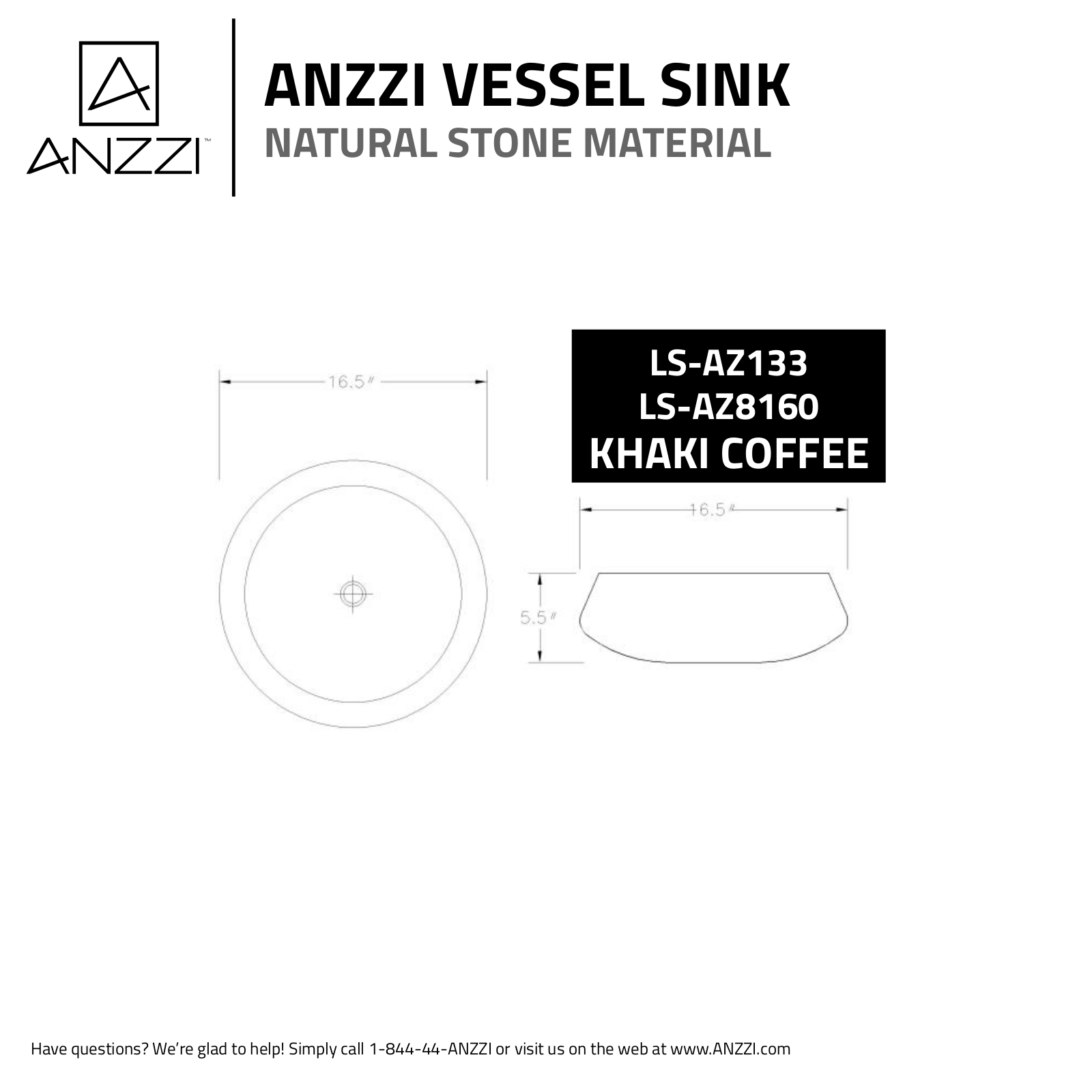 ANZZI BCYN1416 Dimensions - ManualMachine.com