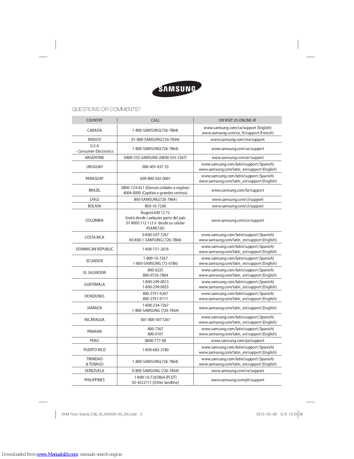 Samsung AM***JNFDCH series, AM***JNGDCH series User Manual